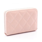 Chanel Round Wallet Quilted CC Logo Star Baby Pink Leather Coco Compact — view 2