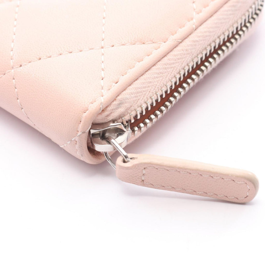 Chanel Round Wallet Quilted CC Logo Star Baby Pink Leather Coco Compact — view 9