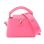 Louis Vuitton Handbag Capucines Mini 2-Way Neon Pink Leather