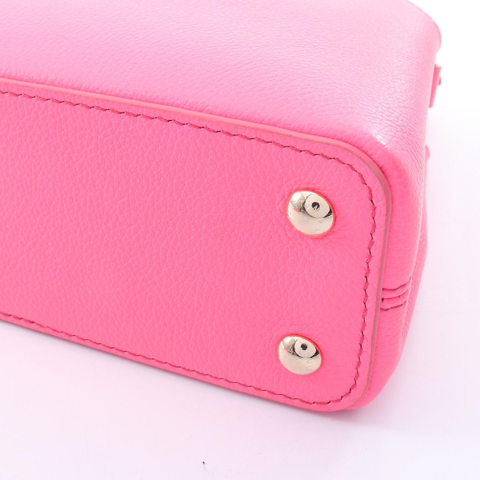 Louis Vuitton Handbag Capucines Mini 2-Way Neon Pink Leather — view 7