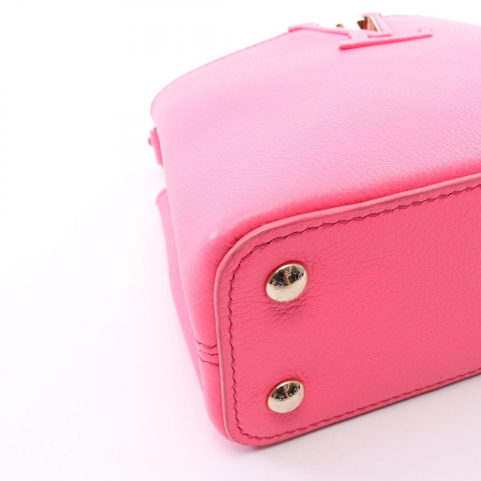 Louis Vuitton Handbag Capucines Mini 2-Way Neon Pink Leather — view 5
