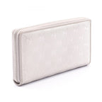 Gucci Round Wallet GG Supreme Silver Leather Guccissima — view 2