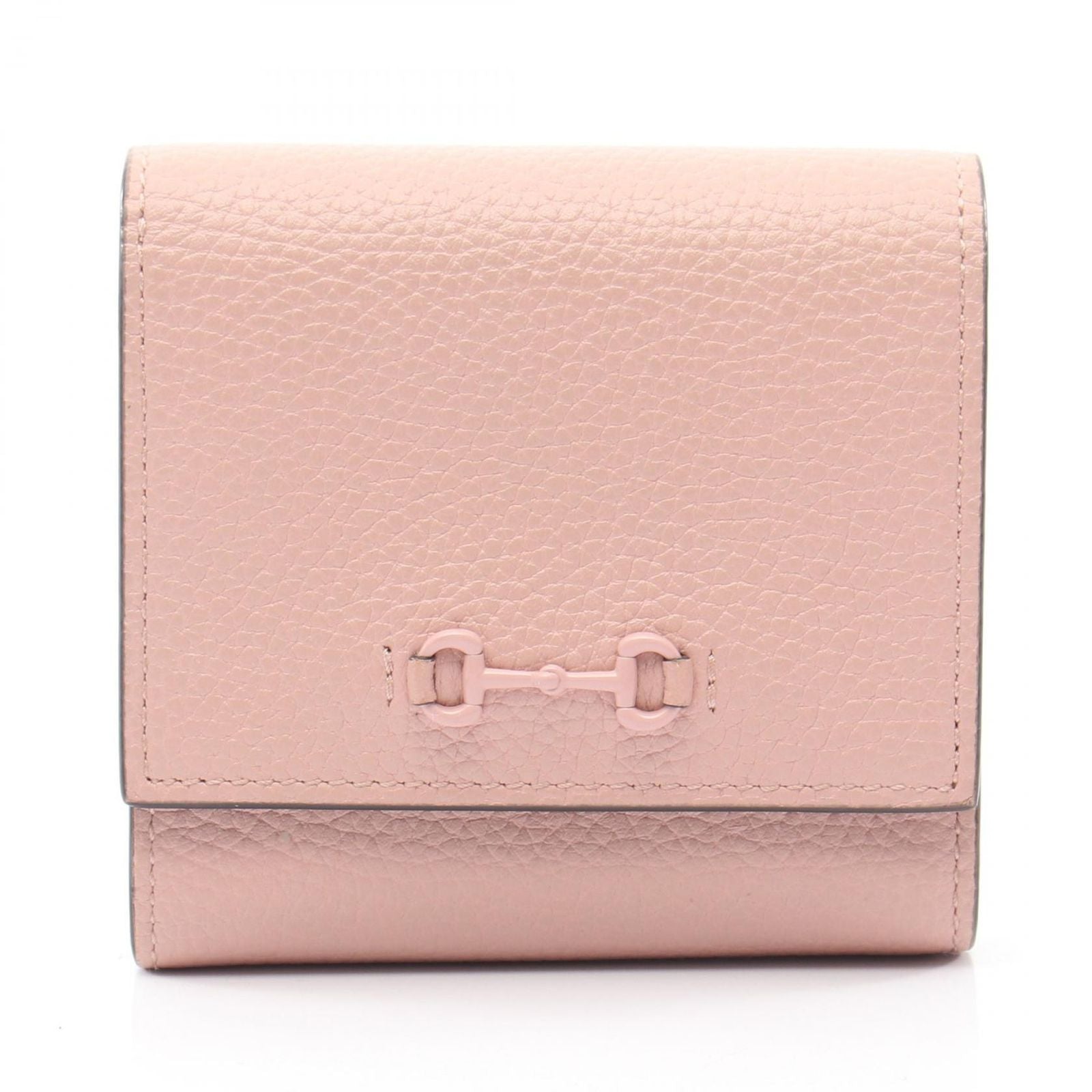Gucci Bifold Wallet Horsebit Pink Leather