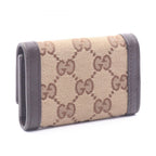 Gucci Key Case Interlocking GG Canvas 6 Rows Beige Dark Brown 6 Key Holder — view 2