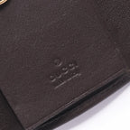 Gucci Key Case Interlocking GG Canvas 6 Rows Beige Dark Brown 6 Key Holder — view 4
