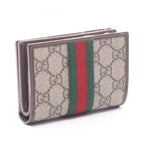 Gucci Bifold Wallet Ophidia Small GG Supreme Beige Brown Leather — view 2