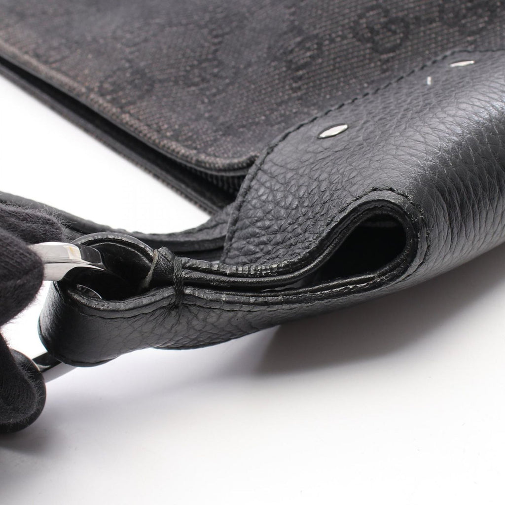 Gucci Shoulder Bag GG Pattern Black Denim Leather — view 9