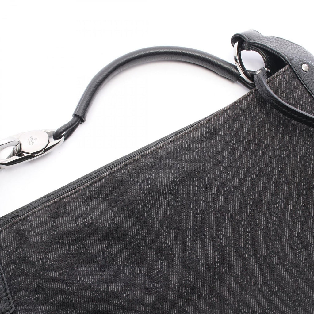 Gucci Shoulder Bag GG Pattern Black Denim Leather — view 5