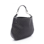 Gucci Shoulder Bag GG Pattern Black Denim Leather — view 2