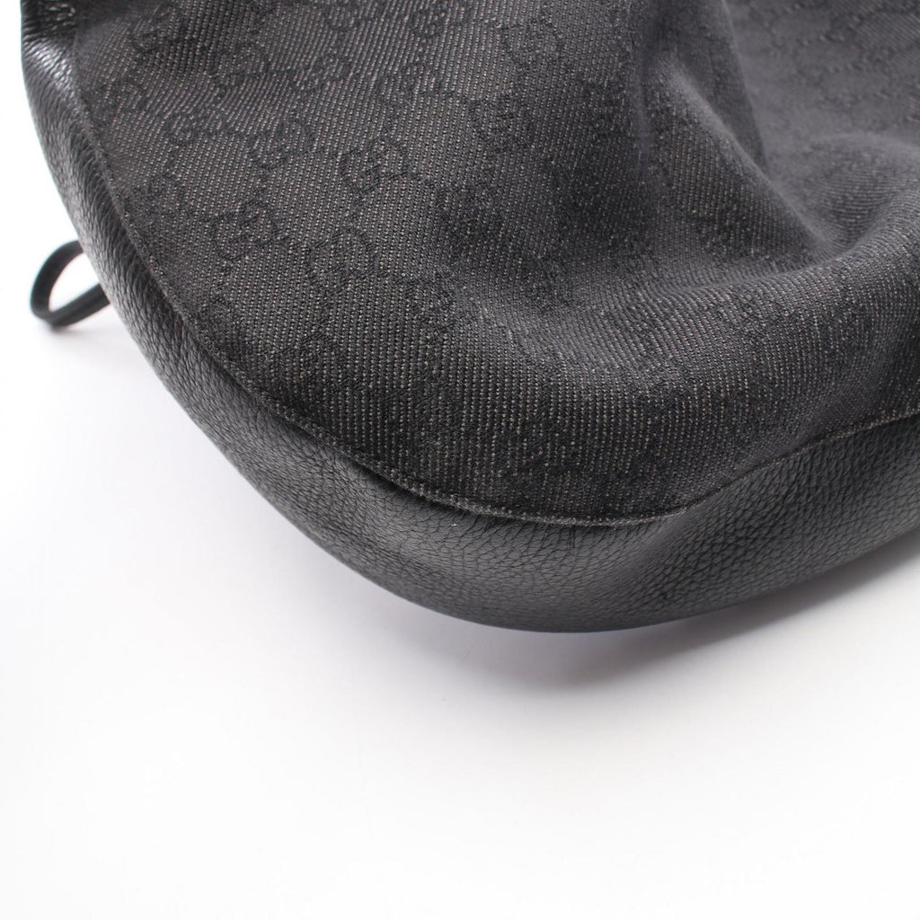 Gucci Shoulder Bag GG Pattern Black Denim Leather — view 8