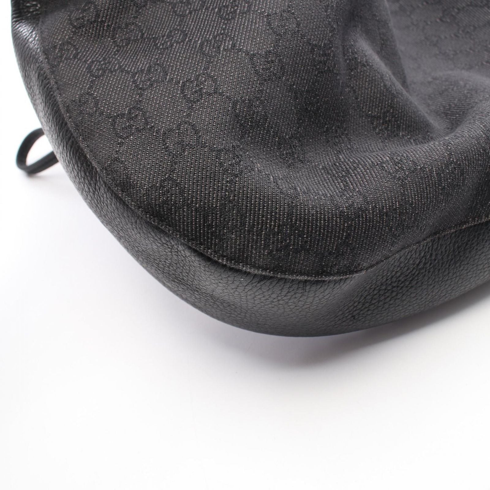 Gucci Shoulder Bag GG Pattern Black Denim Leather — view 8
