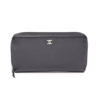 Chanel Round Wallet CC Logo Black Caviar Leather