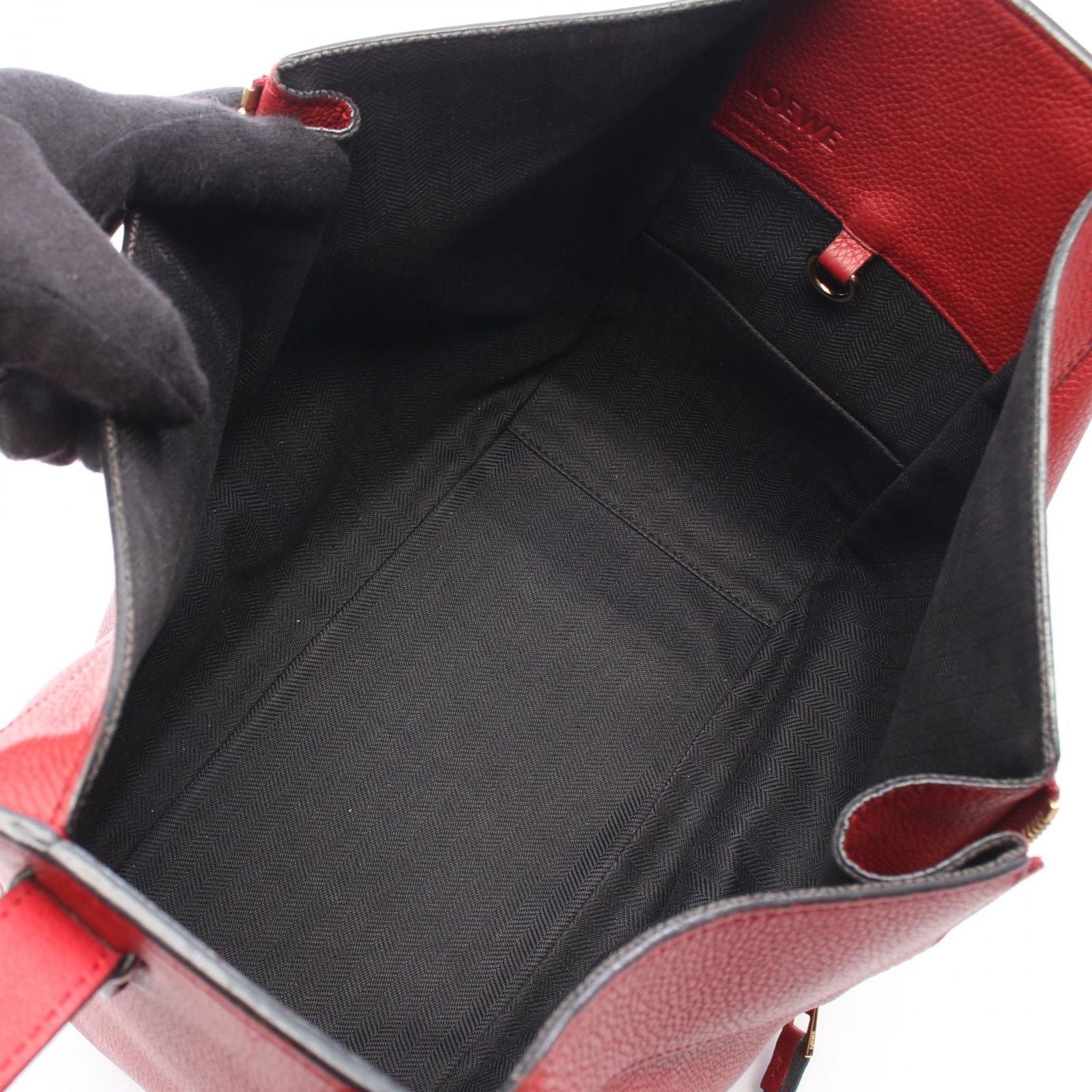 Loewe Handbag Hammock Small 2-Way Red Leather — view 3