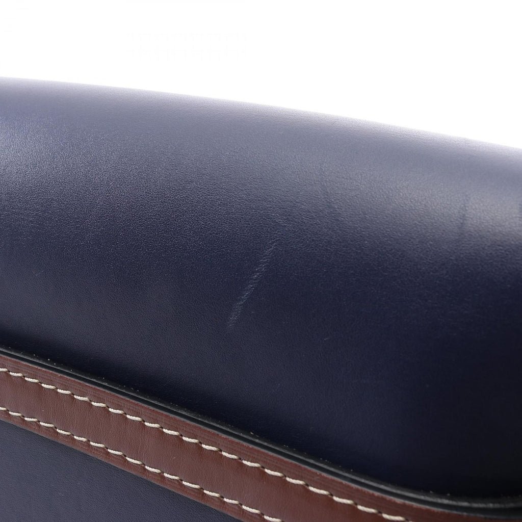 Loewe Shoulder Bag Gate Small Navy Off White Leather — view 6