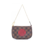 Louis Vuitton Handbag Mini Pochette Accessoire Damier Ebene T&b Canvas Leather