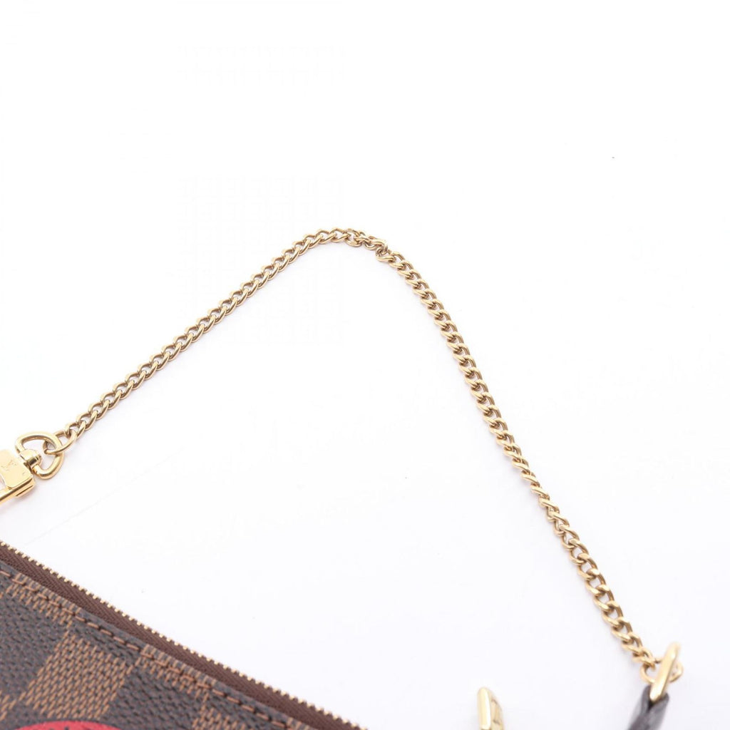 Louis Vuitton Handbag Mini Pochette Accessoire Damier Ebene T&b Canvas Leather — view 7