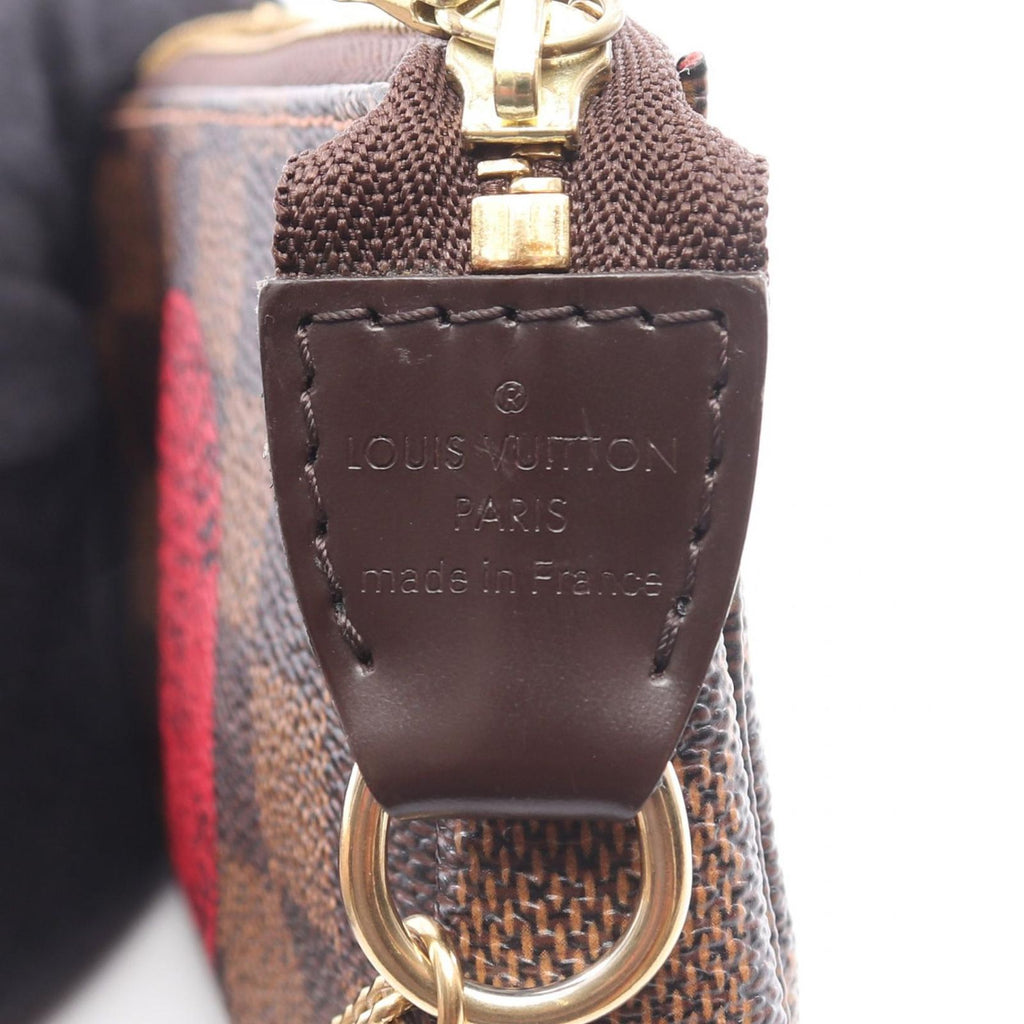 Louis Vuitton Handbag Mini Pochette Accessoire Damier Ebene T&b Canvas Leather — view 4