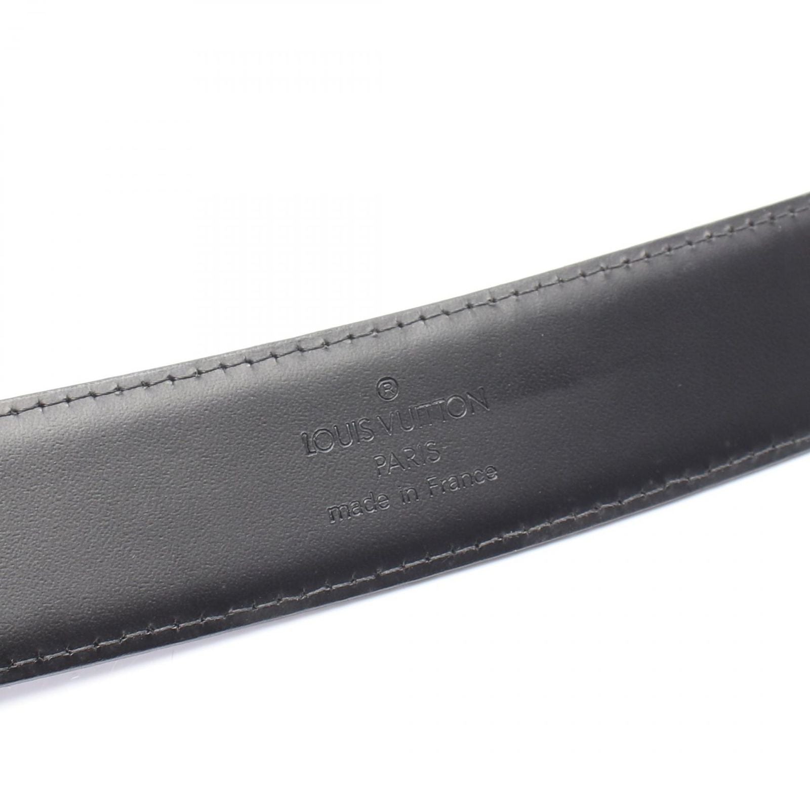 Louis Vuitton Belt Ceinture Classic Taiga Ardoise Black Leather — view 4