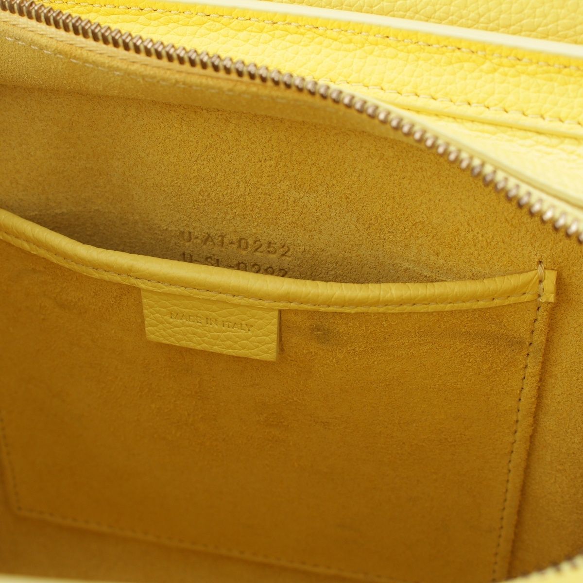 Celine Luggage Nano Drummed Calfskin Leather 2-Way Shoulder Handbag Yellow — view 7