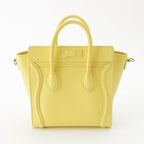 Celine Luggage Nano Drummed Calfskin Leather 2-Way Shoulder Handbag Yellow — view 4