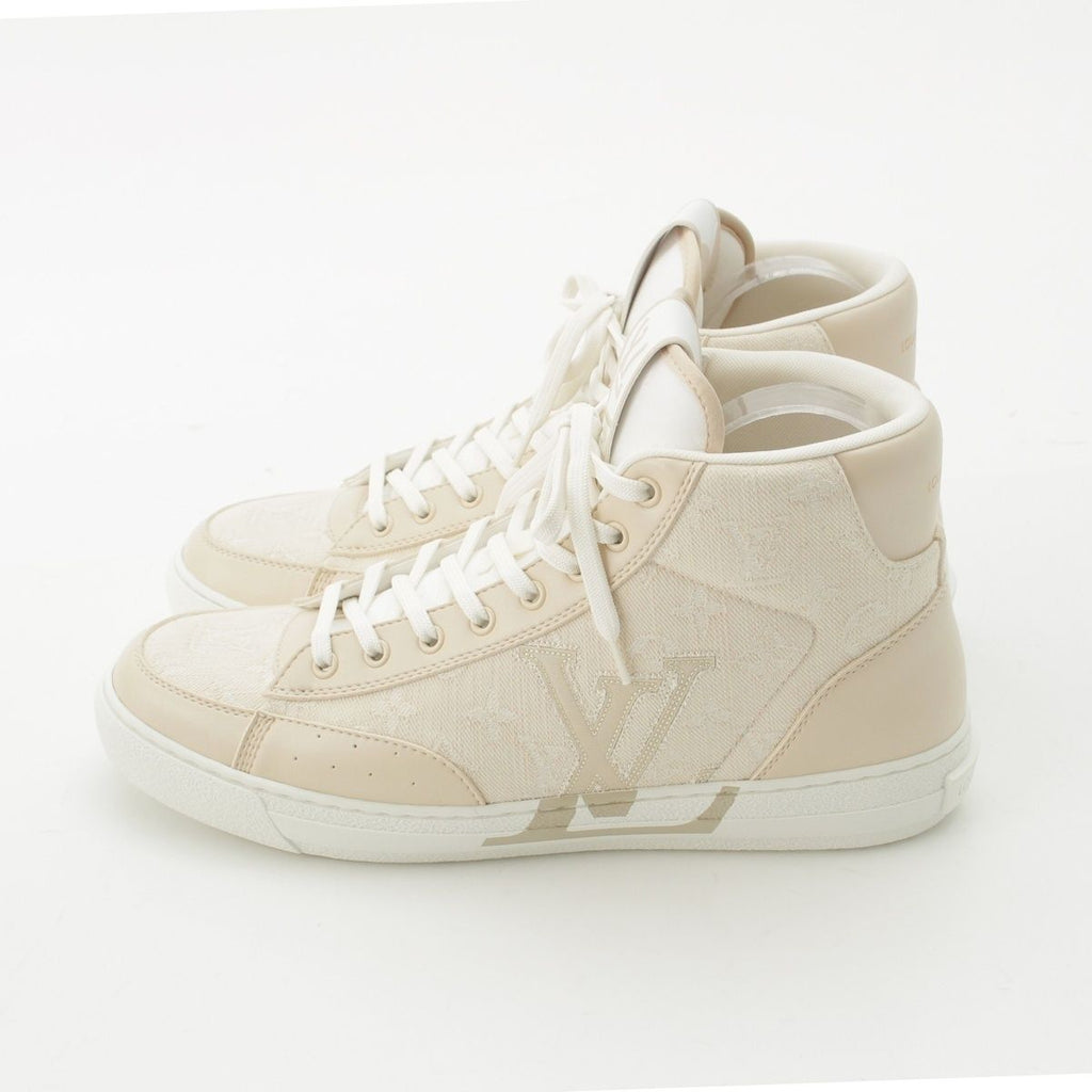 Louis Vuitton Monogram Charlie Line High Cut Sneakers Beige — view 3