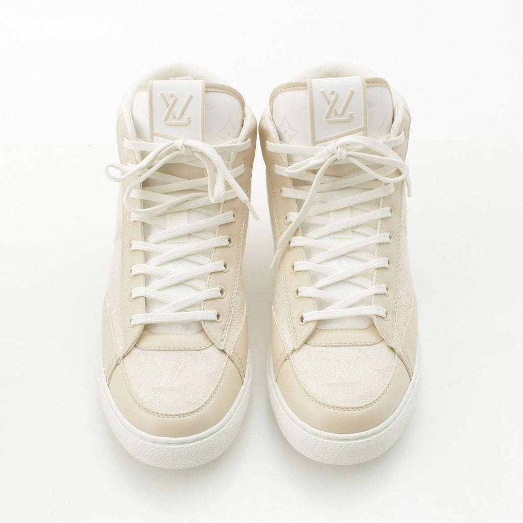 Louis Vuitton Monogram Charlie Line High Cut Sneakers Beige — view 2
