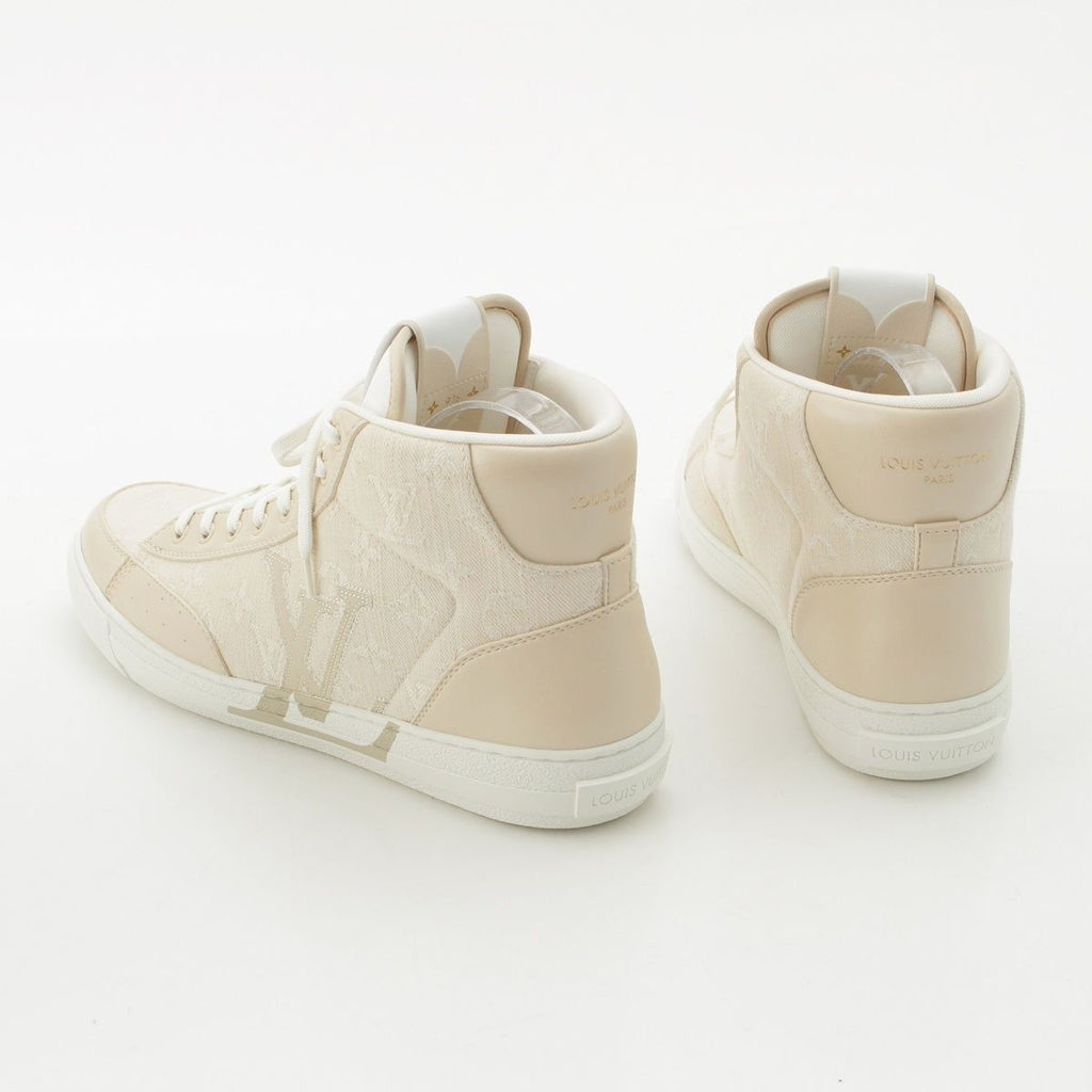Louis Vuitton Monogram Charlie Line High Cut Sneakers Beige — view 4