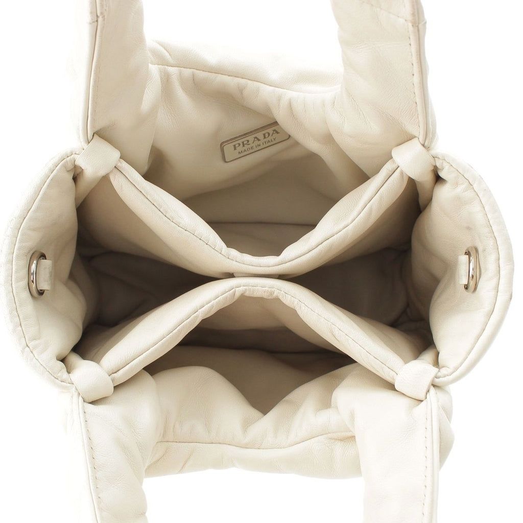 Prada Nappa Leather 2-Way Handbag White — view 6
