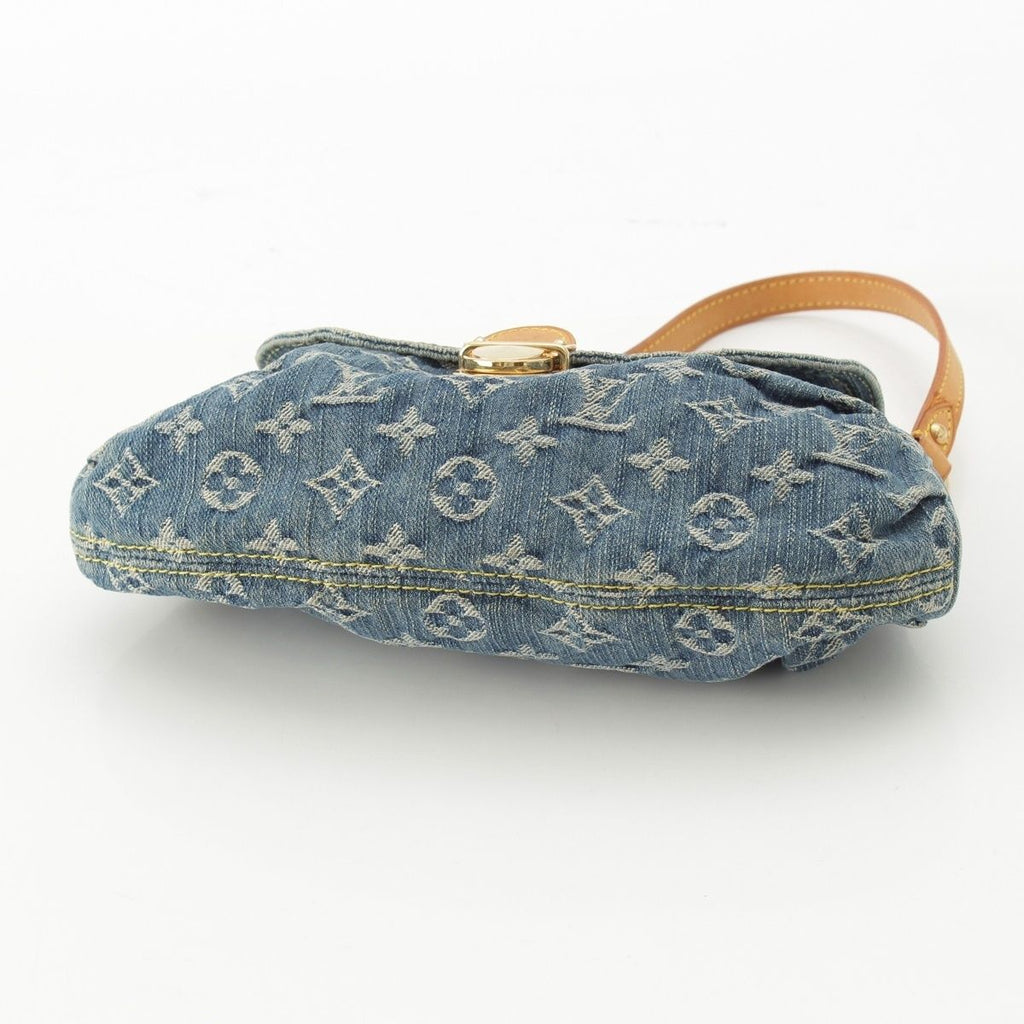Louis Vuitton Monogram Denim Mini Pleaty Shoulder Bag Indigo Blue — view 6