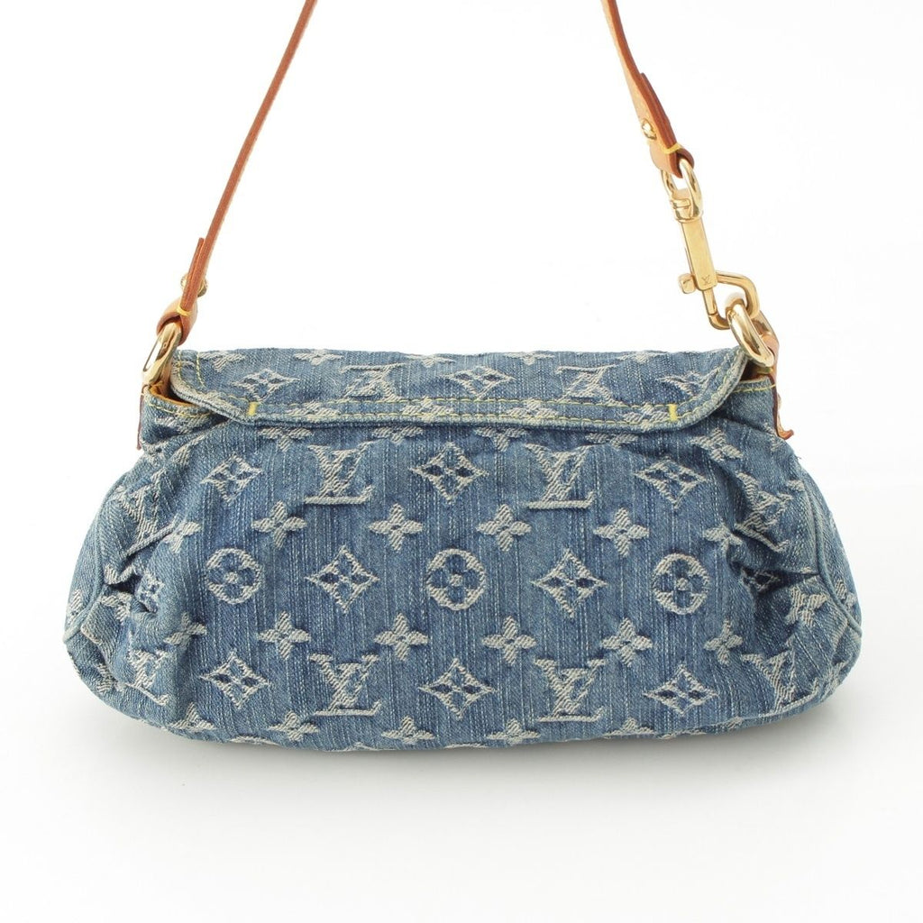 Louis Vuitton Monogram Denim Mini Pleaty Shoulder Bag Indigo Blue — view 5