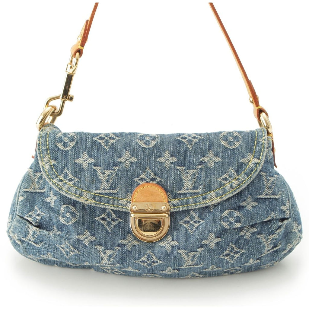 Louis Vuitton Monogram Denim Mini Pleaty Shoulder Bag Indigo Blue — view 2