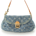 Louis Vuitton Monogram Denim Mini Pleaty Shoulder Bag Indigo Blue — view 2