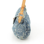 Louis Vuitton Monogram Denim Mini Pleaty Shoulder Bag Indigo Blue — view 4