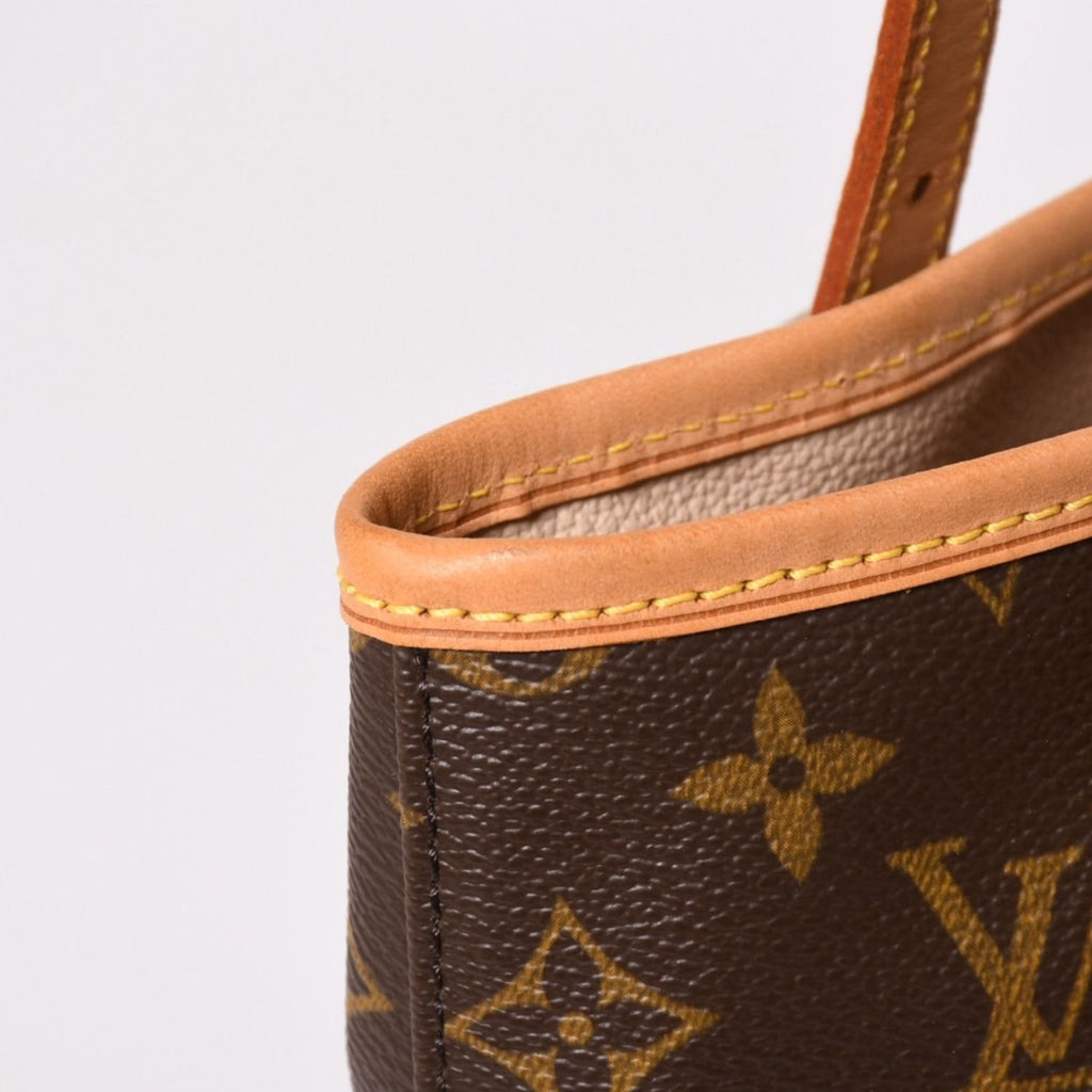 Louis Vuitton Bucket PM Handbag Monogram Brown Leather Gold — view 6