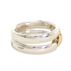 Hermes Olympe Actual 52 Ring 18k Gold 925 Sterling Silver
