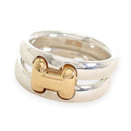 Hermes Olympe Actual 52 Ring 18k Gold 925 Sterling Silver