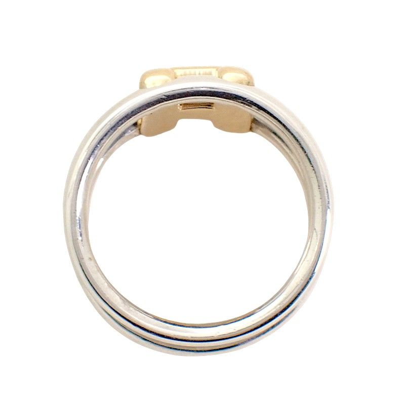 Hermes Olympe Actual 52 Ring 18k Gold 925 Sterling Silver