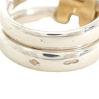 Hermes Olympe Actual 52 Ring 18k Gold 925 Sterling Silver