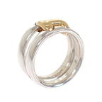 Hermes Olympe Actual 52 Ring 18k Gold 925 Sterling Silver