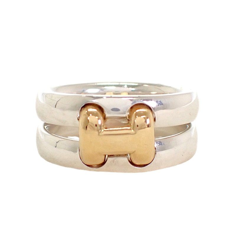 Hermes Olympe Actual 52 Ring 18k Gold 925 Sterling Silver