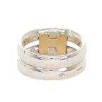 Hermes Olympe Actual 52 Ring 18k Gold 925 Sterling Silver