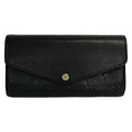 Louis Vuitton Wallet Monogram Empreinte Portefeuille Sarah Noir Leather
