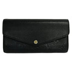Louis Vuitton Wallet Monogram Empreinte Portefeuille Sarah Noir Leather