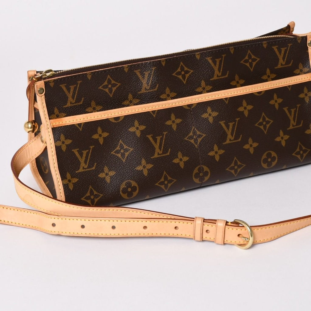 Louis Vuitton Popincourt Long Shoulder Bag Monogram Brown Leather Gold — view 4