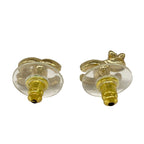 Chanel Earrings CC Logo Gold White Clear — view 2