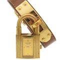 Hermes Kelly Watch Gold Plated Leather Kuo Analog Display Dial