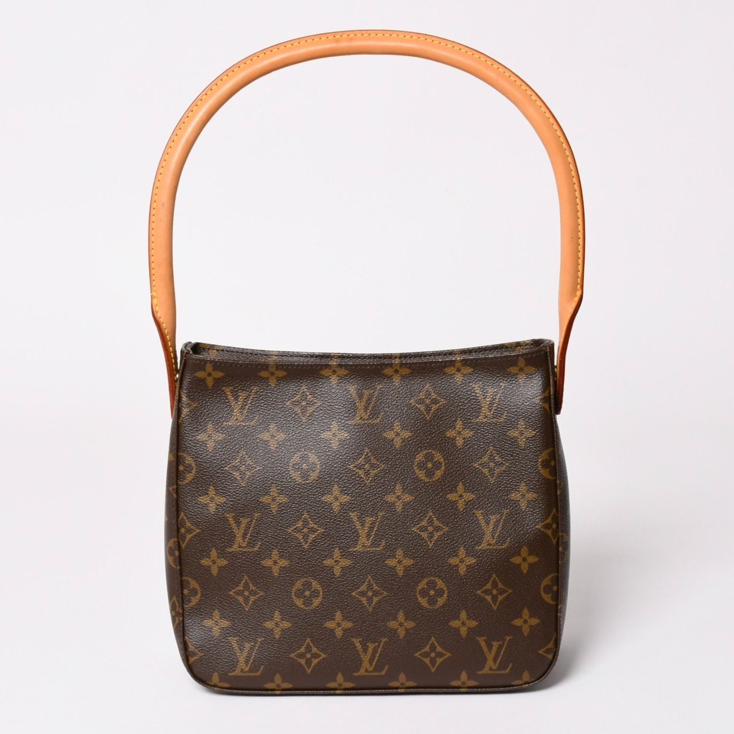 Louis Vuitton Looping MM Bag Monogram Leather Brown Gold