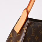 Louis Vuitton Looping MM Bag Monogram Leather Brown Gold — view 6