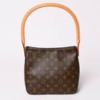 Louis Vuitton Looping MM Bag Monogram Leather Brown Gold — view 2