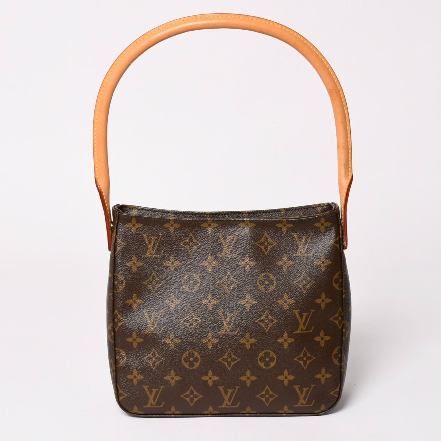 Louis Vuitton Looping MM Bag Monogram Leather Brown Gold — view 2